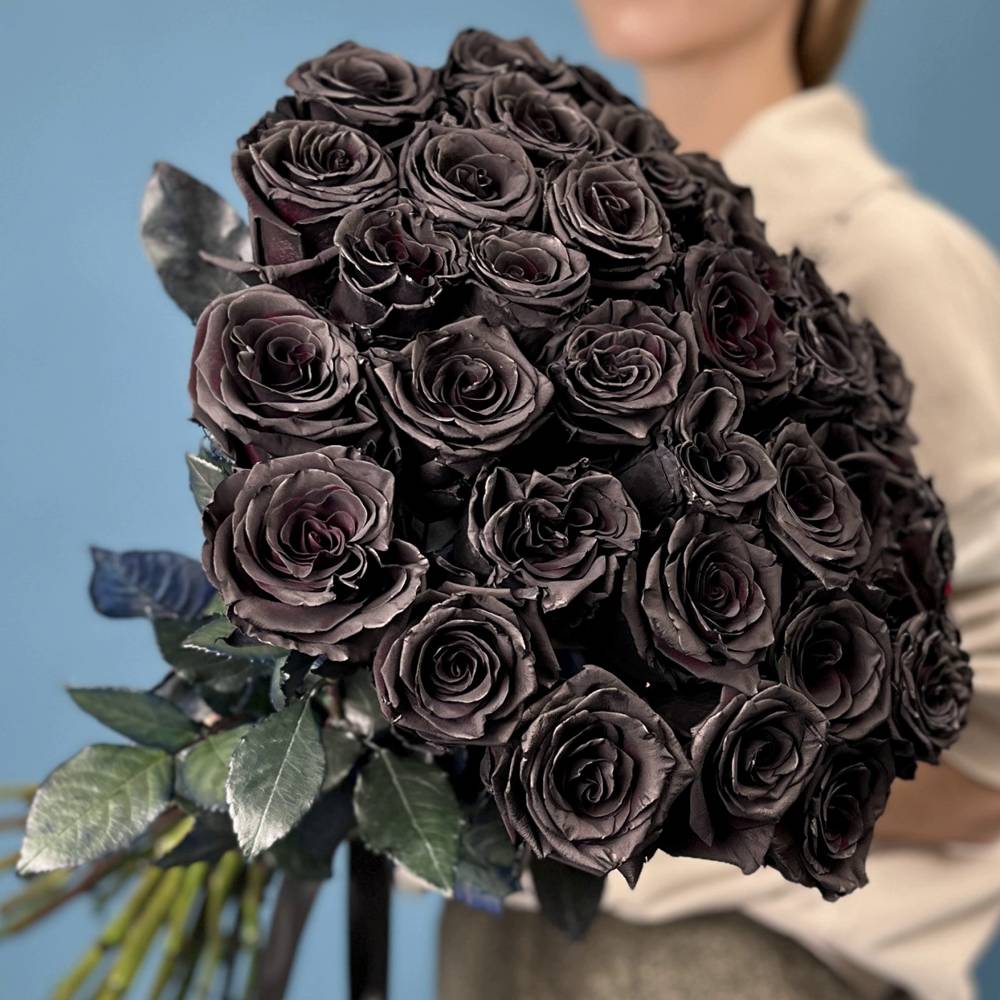 Букет из 35 черных роз Premium Эквадор