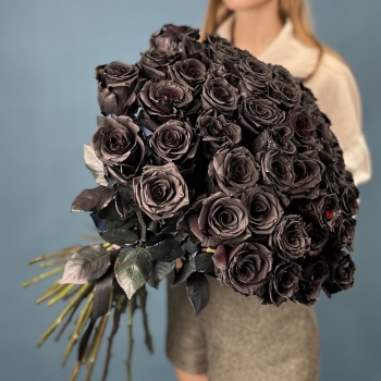 Букет из 51 черной розы