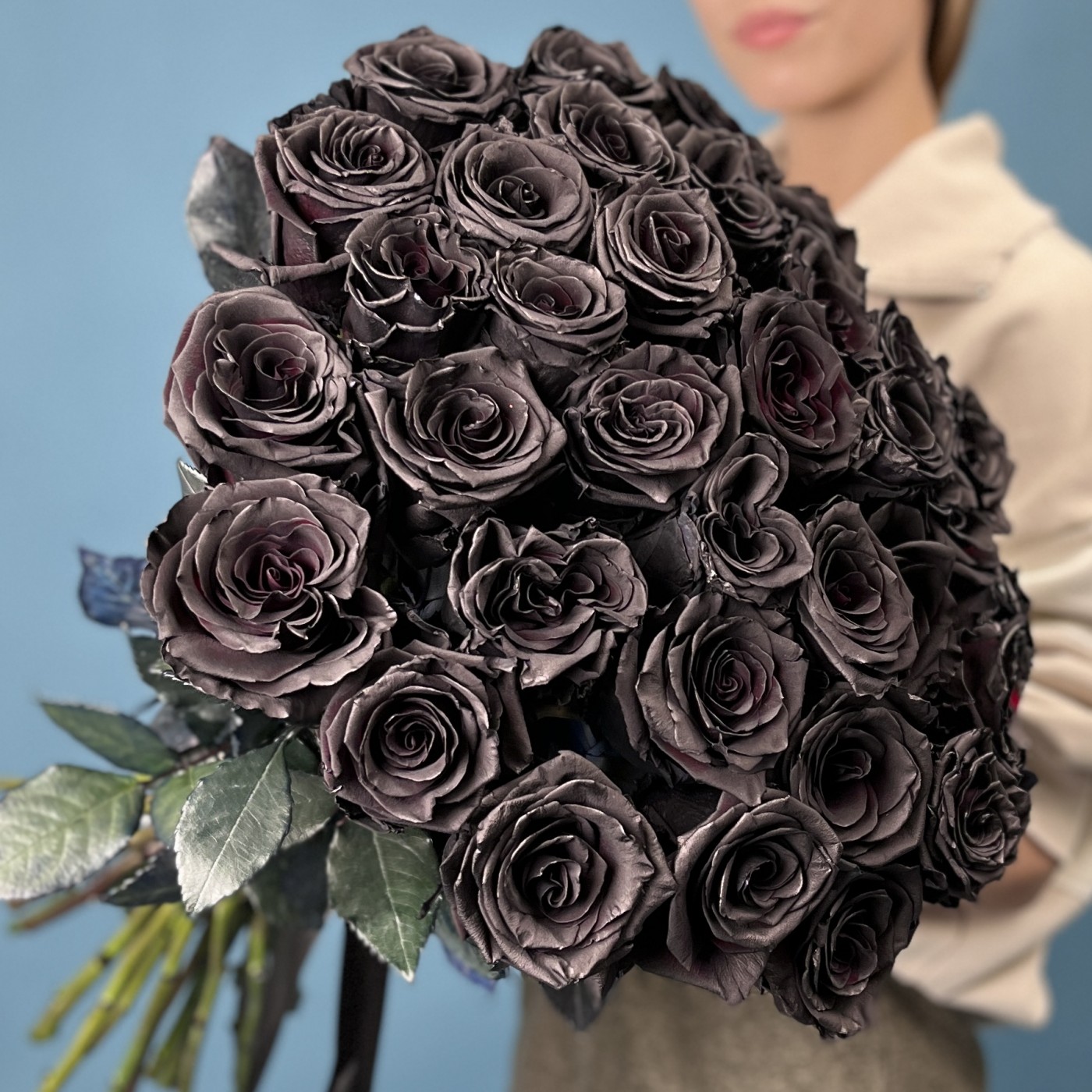 Букет из 35 черных роз Premium Эквадор