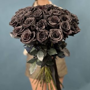 Букет из 35 черных роз Premium Эквадор